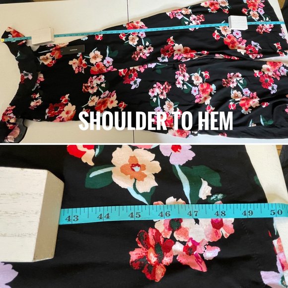 NWT Lulu's Pretty Petals Black Floral Print Culotte Jumpsuit - Picture 13 of 16